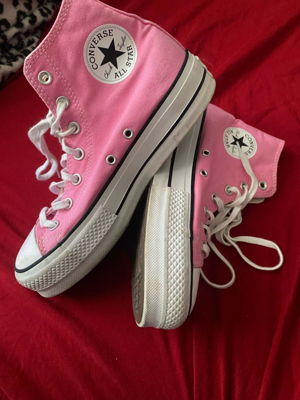 Converse Pink High Top All Star Sneakers